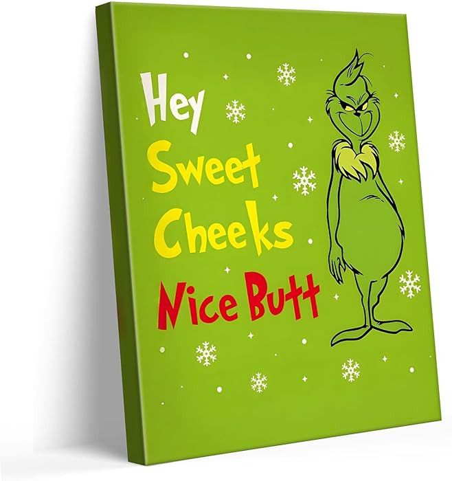 Christmas Movie Poster Print Wall Art, Funny Xmas Canvas Pictures Humorous Home Decorations, Merr... | Amazon (US)