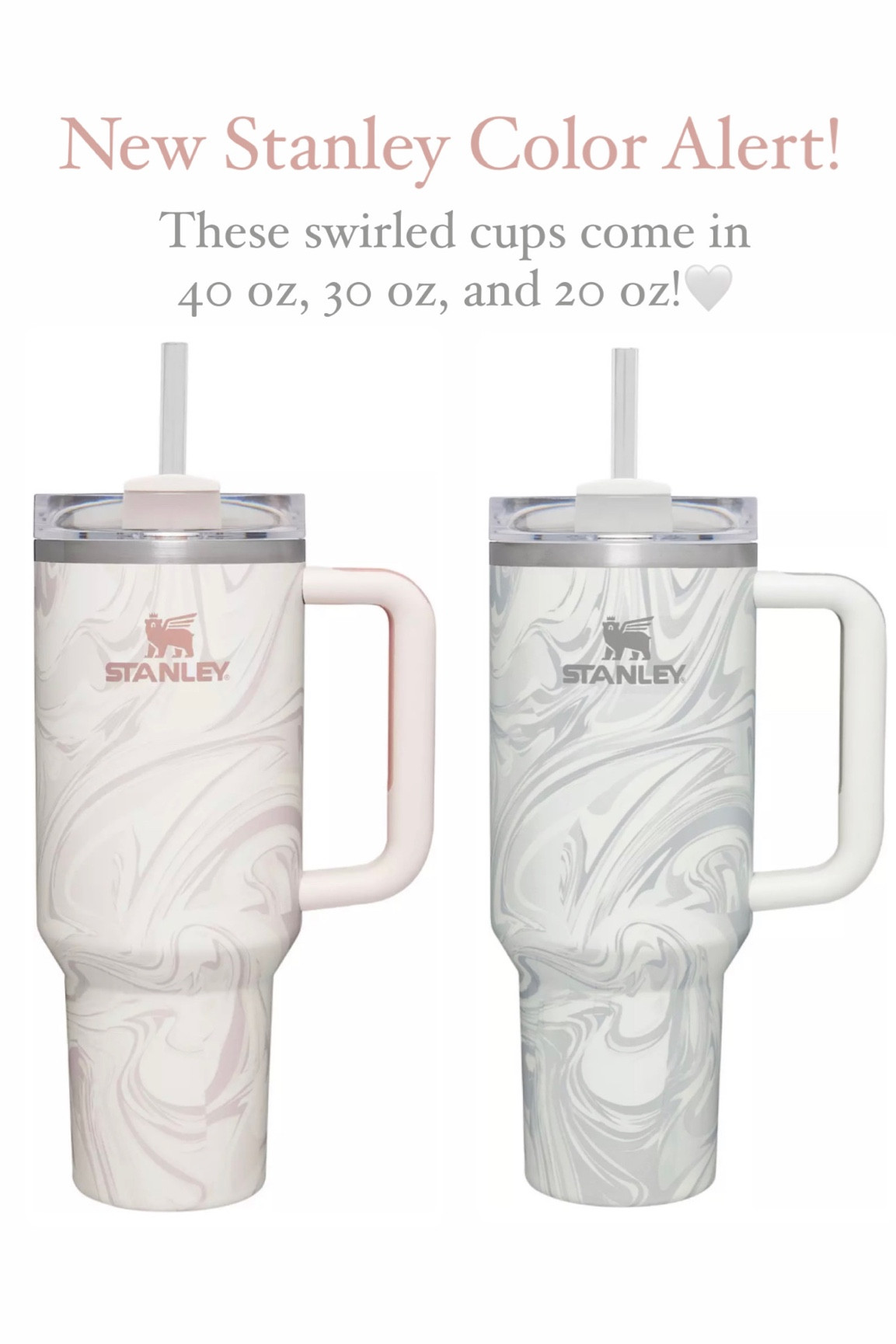 These new Stanley cups come in this cute swirl color! Available in 40 oz, 30 oz, and 20 oz! If you need a last minute Mother's Day gift check for store pickup options! ///////
Stanley cups, new Stanley cups, polar swirl Stanley cup, cup with handles, graduation gift under $50, Mother's Day gift under $50, Mother's Day gift idea, last minute Mother's Day gift, Mother's Day gifts, cup with handle, cups for kids, beach vacation, pool day, summer accessories, summer must haves, graduation gift ideas, grad gifts, mom gifts, teacher gifts under $50, teacher gift ideas 

#LTKGiftGuide #LTKhome #LTKfamily