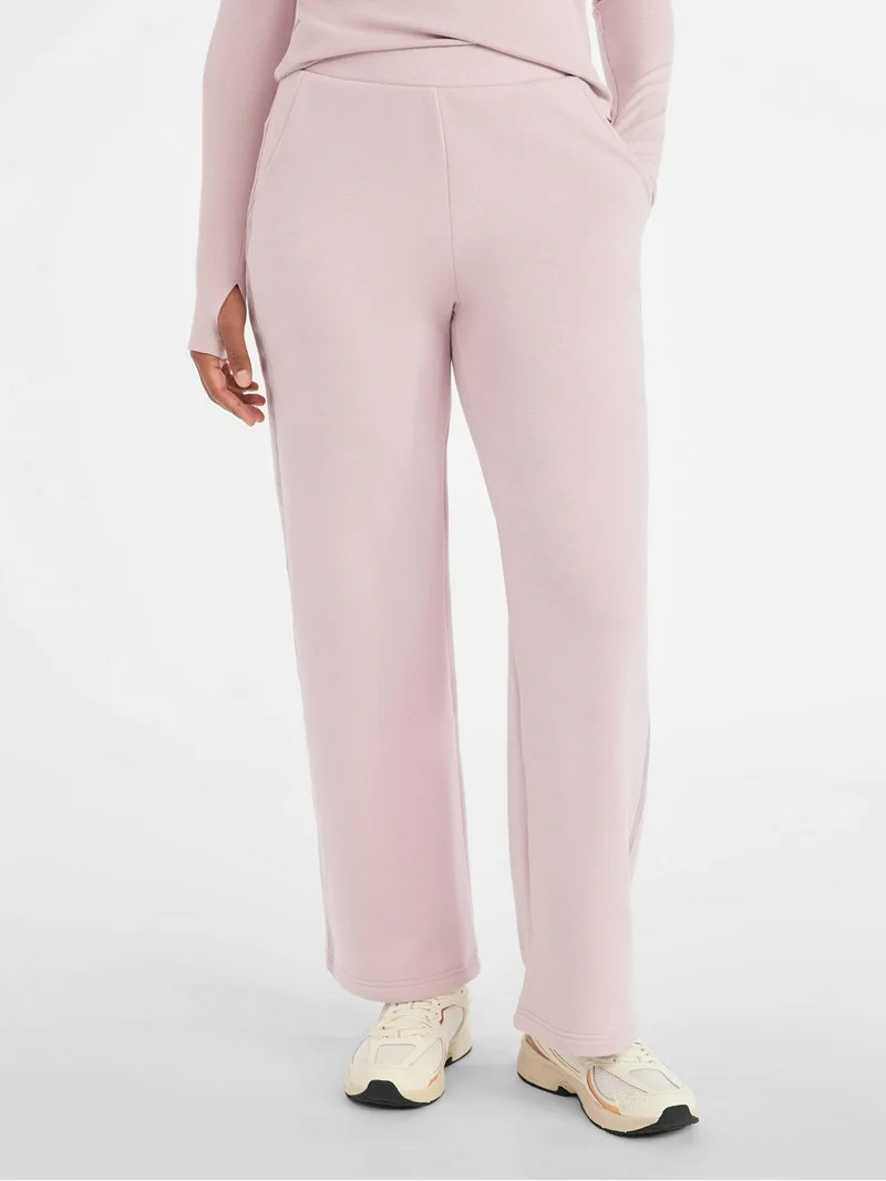 Avia Women's and Women's Plus Fleece Sweatpants with Satin Trim, Sizes XS-4X | Walmart (US)