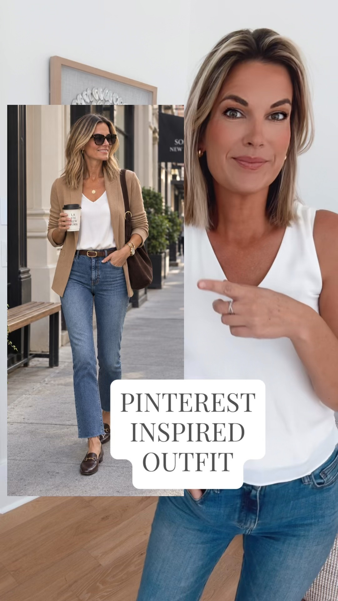 Business casual Pinterest inspired outfit. I am 5’11” in 28x30 jeans. Small top and blazer.  Small belt. Shoes true to size.

#LTKWorkwear #LTKTall #LTKOver40