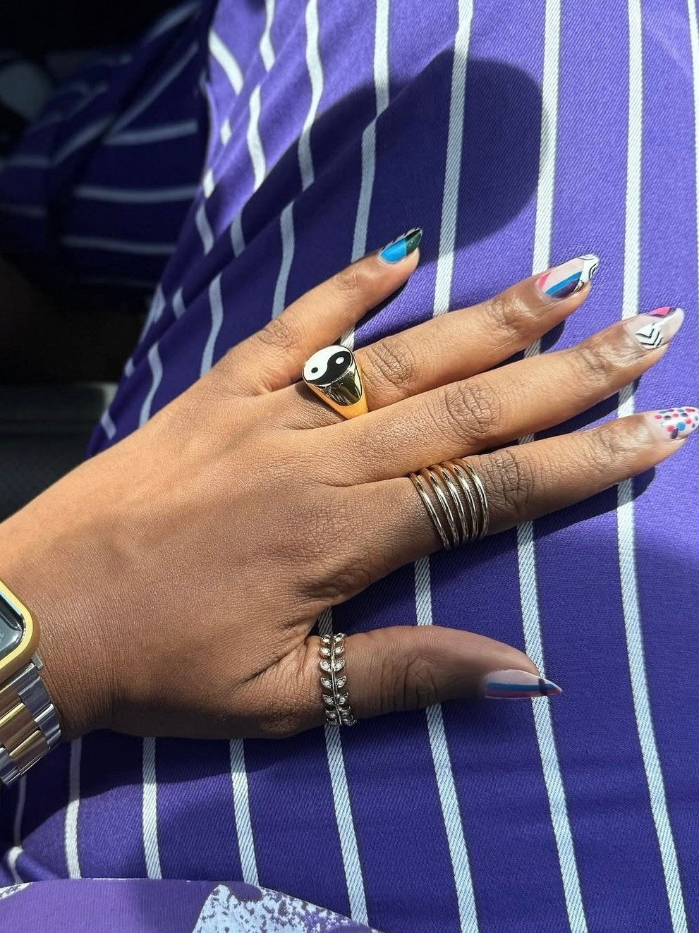 A good manicure is always elevated by jewelry. 

Colorful nail art, tribal nails, gold jewelryy

#LTKselfcare #LTKBeauty #LTKGiftGuide