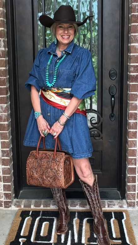 A denim dress plus great accessories is a fashion formula I repeat regularly.

#LTKootd #LTKgrwm #LTKdayinmylife