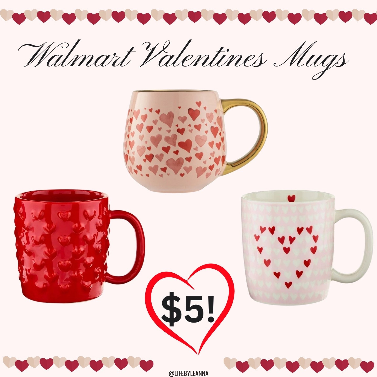 Walmart Valentine’s Day mug under $5!








Walmart / Valentines / hearts



#LTKHome
