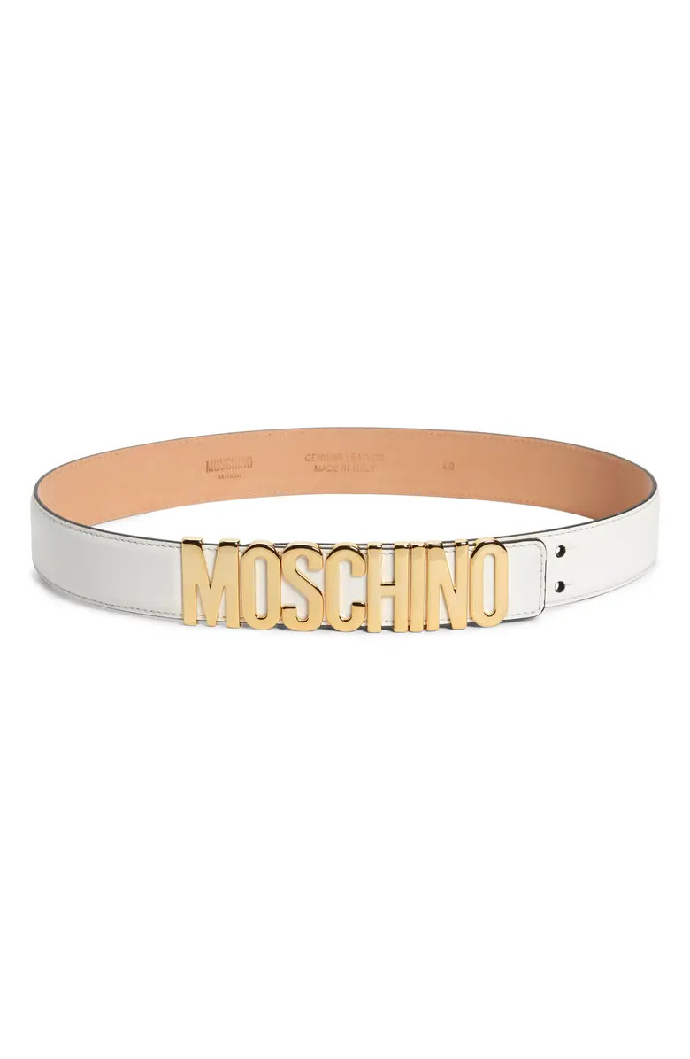 Moschino Logo Leather Belt | Nordstrom | Nordstrom