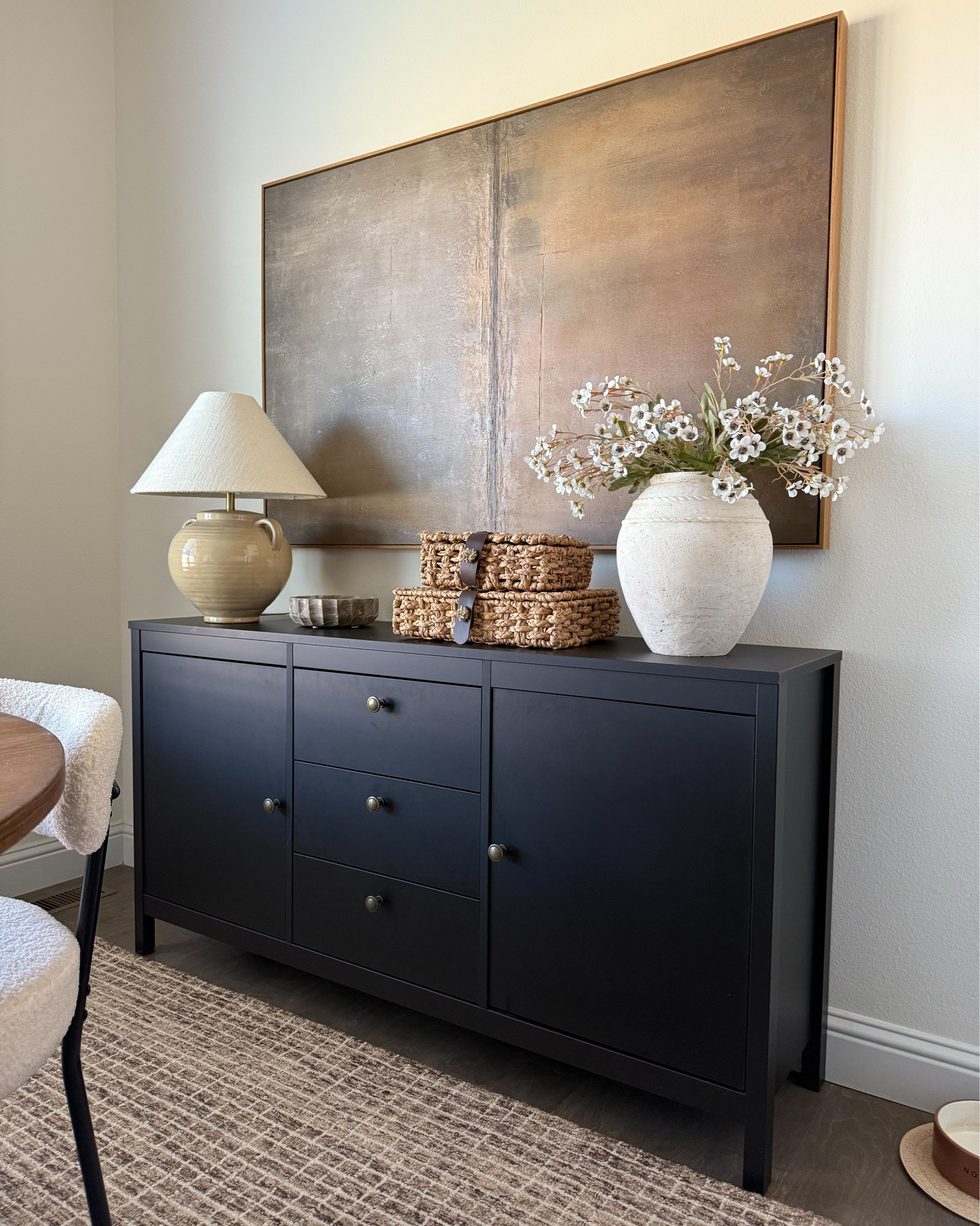 A few simple swaps brought fresh life to this little dining space—cozy textures and warm neutrals that make it feel ready for spring.

#LTKHome