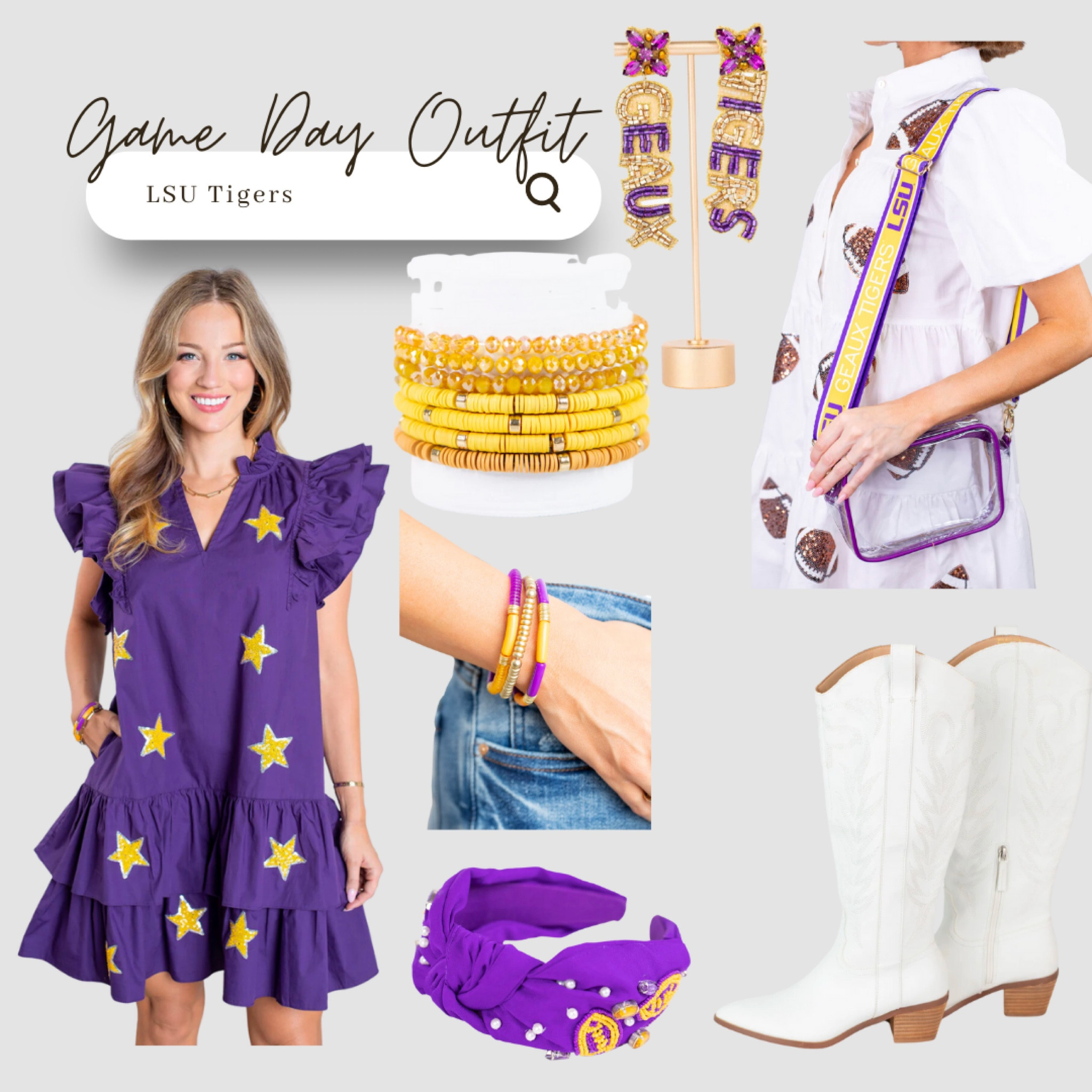 LSU Tigers game day outfit inspo from Avara boutique 

Get 15% off with code MELISSALEIGH15

College outfit, college football outfit, football game, school spirit, casual style, fall outfit, summer outfit, affordable outfit, outfit inspo, ootd, game Day Outfit, Avara boutique, small business finds, girly outfit, SEC outfit 

#LTKFind #LTKBacktoSchool #LTKSeasonal