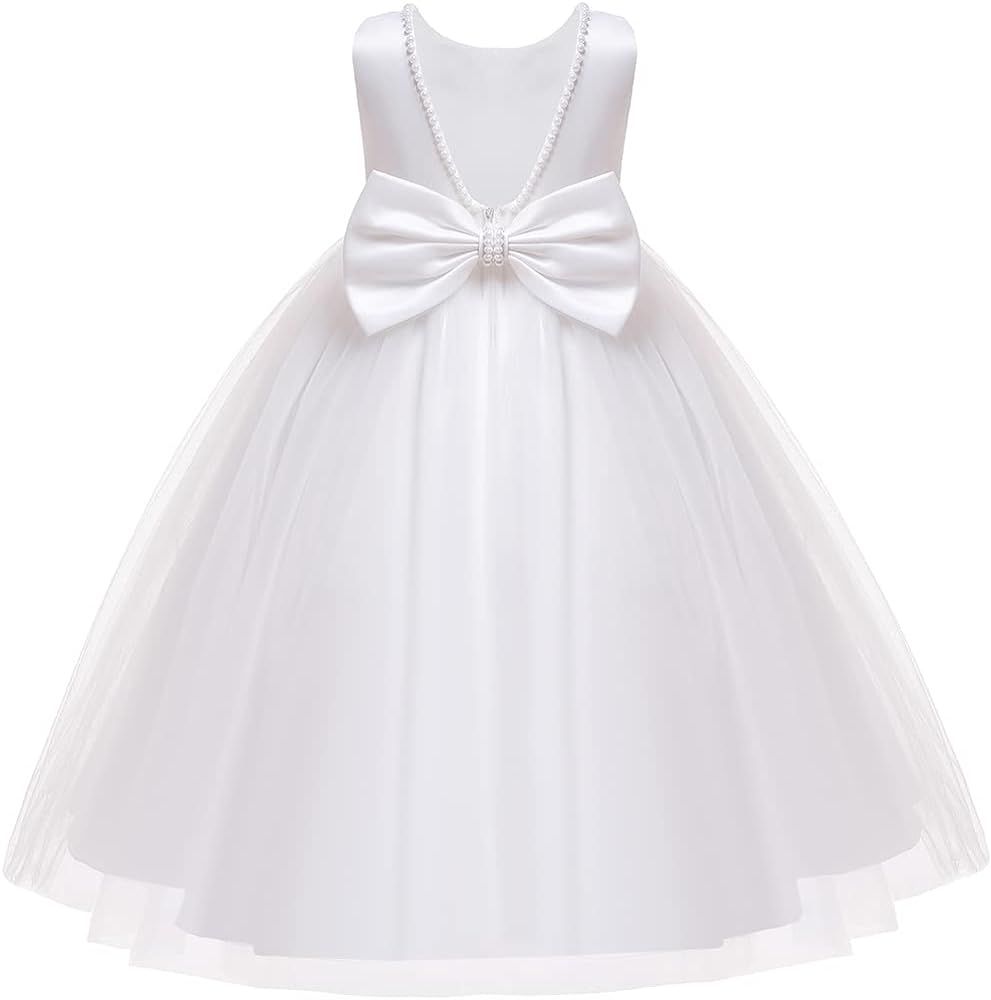 Baby Girl Dresses Ruffle Lace Pageant Party Wedding Flower Girl Dress | Amazon (US)