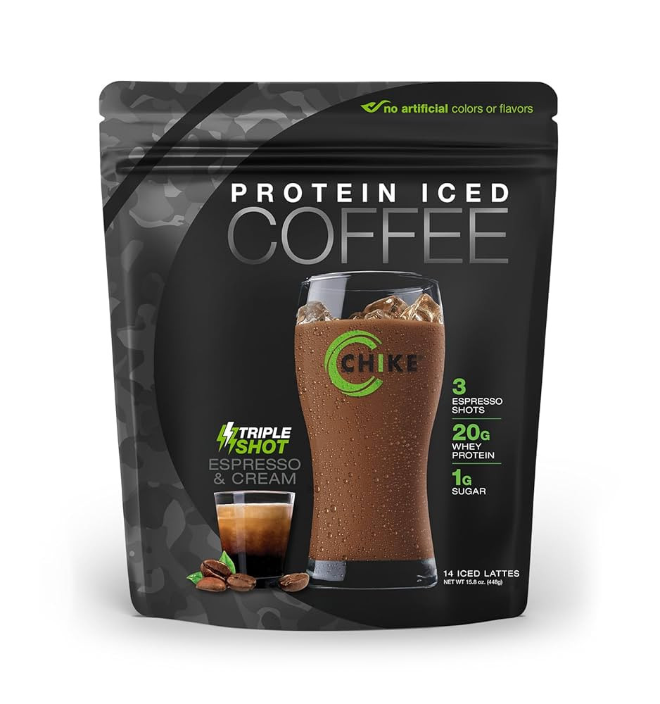 CHIKE Triple Shot Espresso & Cream Protein Iced Coffee, 20 G Protein, 3 Shots Espresso, 1 G Sugar... | Amazon (US)