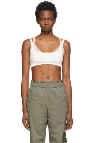 Off-White & Beige Colorblock Tank Top | SSENSE