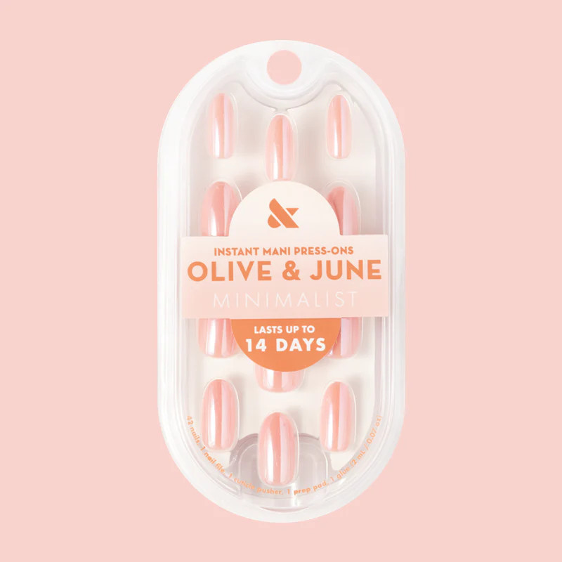 Bubblegum Jelly Chrome - Press-On | Medium | Oval | Olive & June