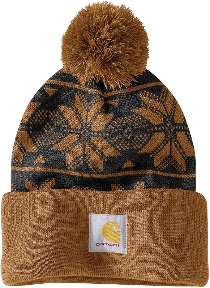 Carhartt Women's Knit Pom Jacquard Beanie | Amazon (US)