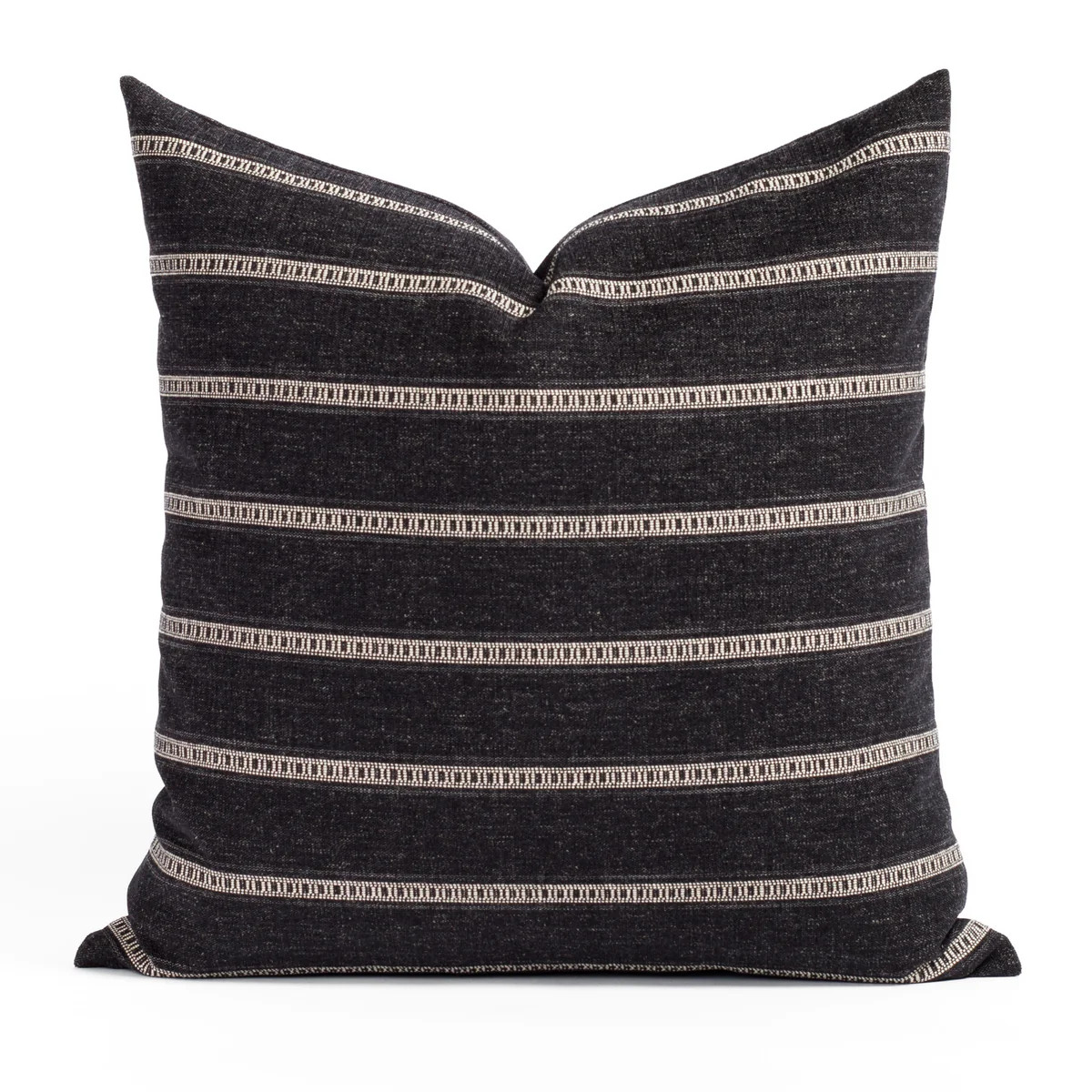 Brunswick Stripe 22x22 Pillow, Onyx | Tonic Living