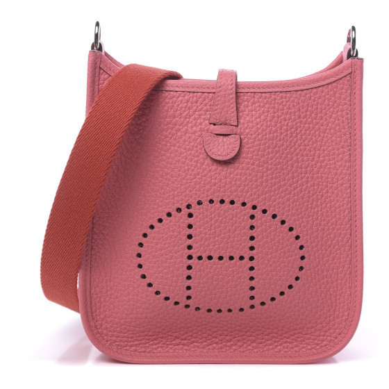 HERMES Taurillon Clemence Amazone Evelyne TPM Rose Azalee Rouge Pivoine | Fashionphile