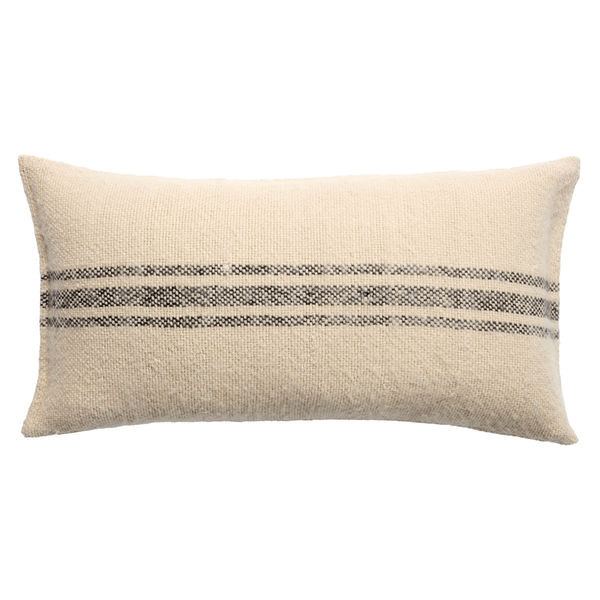 Neem X Kovar Handmade Solid Cream / Gray Pillow | Scout & Nimble