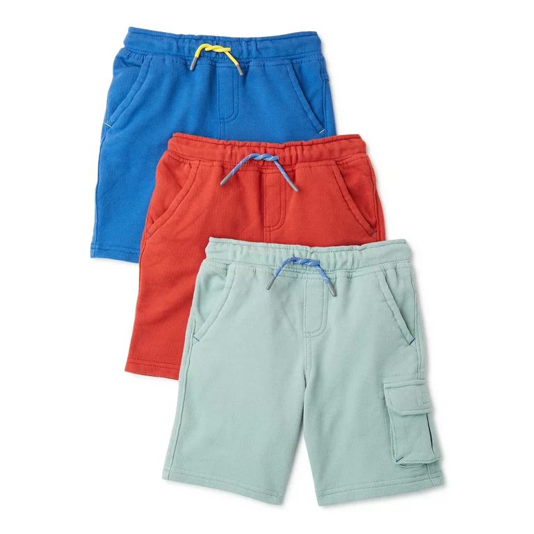 Wonder Nation Boys Cargo Shorts, 3-Pack, Sizes 4-18 & Husky | Walmart (US)