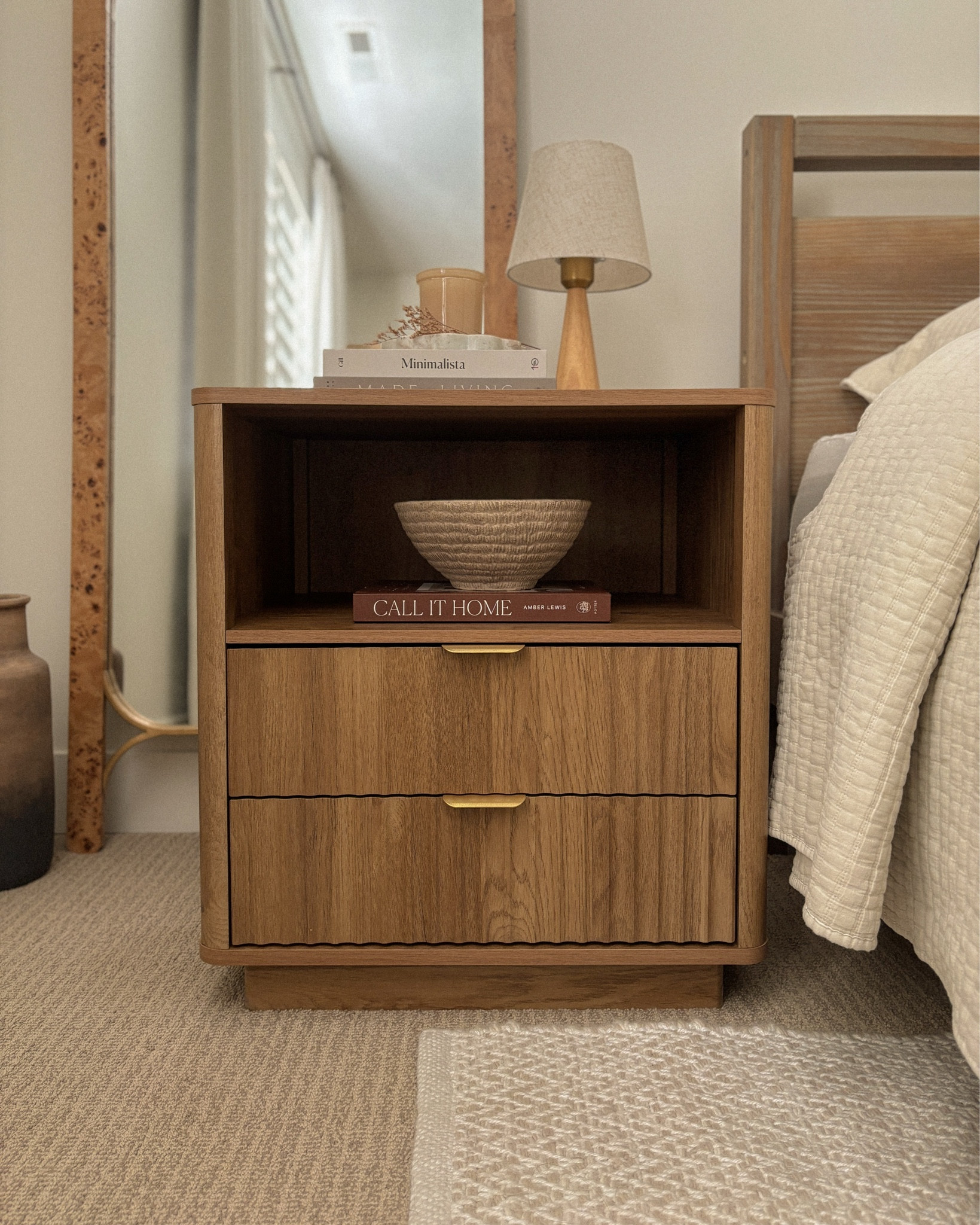 Elevate your space with this walnut nightstand 🌿 Solid wood, smooth drawers, and a modern wavy design — perfect for bedrooms or living areas. Stylish + functional!

#WalnutNightstand #SolidWoodFurniture #ModernDesign #HomeDecorInspo #BedroomStyle #FunctionalFurniture

#LTKsalealert #LTKstyletip #LTKhome