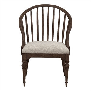 Revival Row Spindle Back Wood Armchair in Brown by Pulaski Furniture | Homesquare