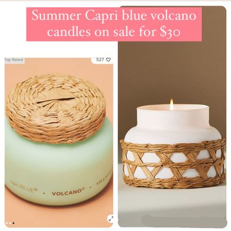 Capri blue volcano candles on sale for $30, home, Anthropologie, candle 

#LTKFindsUnder50 #LTKSaleAlert #LTKHome