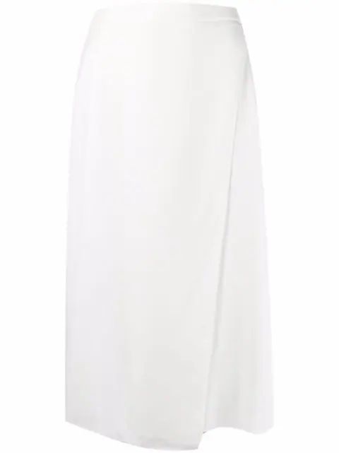 high-waisted wrap midi skirt | Farfetch (RoW)