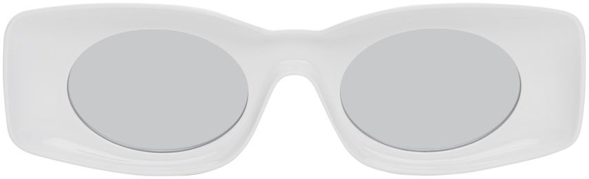 White Paula's Ibiza Square Sunglasses | SSENSE