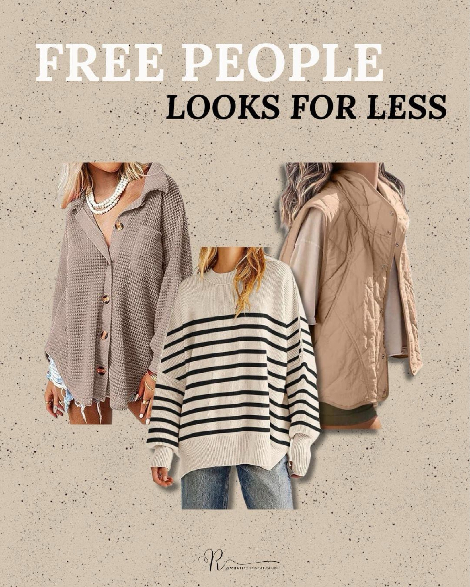 💃🔥 Step into Fall in STYLE! Catch Randi's FREE PEOPLE LOOKS FOR LESS on Amazon! 🔥💃

Unleash your wardrobe's potential with these sizzling hot Prime Day Deals:

✨ Batwing Sleeve Pullover, a chic deal for only $23.99 down from $29.99!
✨ Oversized Ribbed Knit Pullover, snatch it at a whopping 45% OFF – only $32.19!
✨ Striped Ribbed Knit Loose Pullover can be yours for just $29.59, with a fantastic 37% OFF!
✨ LILLUSORY's Oversized Turtleneck Sweaters at an unbelievable 50% OFF, just $29.99!
✨ ETCYY's Oversized Sweaters, a trendy steal at $32.78, a mega 40% OFF!
✨ AUTOMET's Casual Jackets/Shackets, perfect for fall, snag it for $23.48 - 22% OFF!

Revamp your fall fashion with these insanely low prices! DON'T WAIT, SHOP NOW! 🎉👗👠

#LTKfindsunder50 #LTKsalealert #LTKxPrime