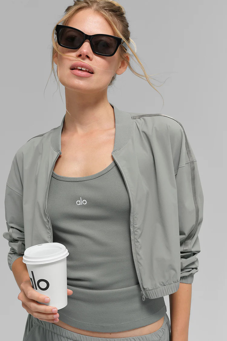 Cropped Breezy Full-Zip Cover Up | Alo Yoga (US)