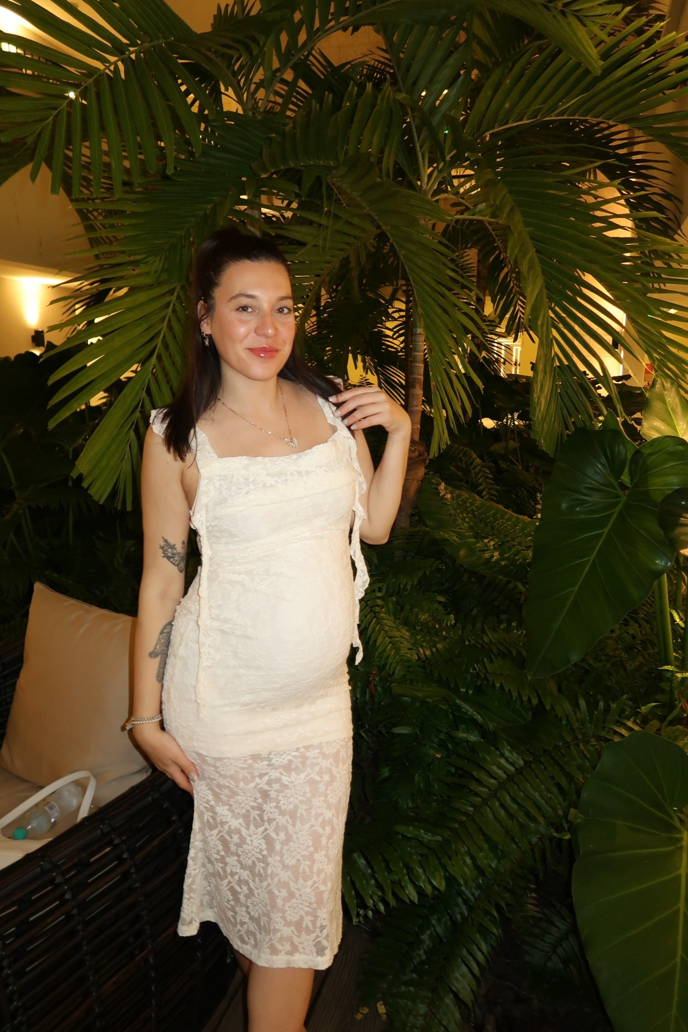 Elegant maternity dress for my babymoon at 28.5 weeks pregnant🤍 

#LTKTravel #LTKBump #LTKFindsUnder50