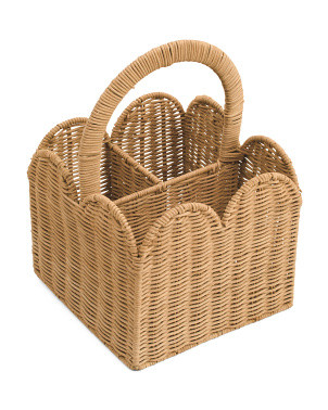 Rattan Scalloped Caddy | Global Home | Marshalls | Marshalls