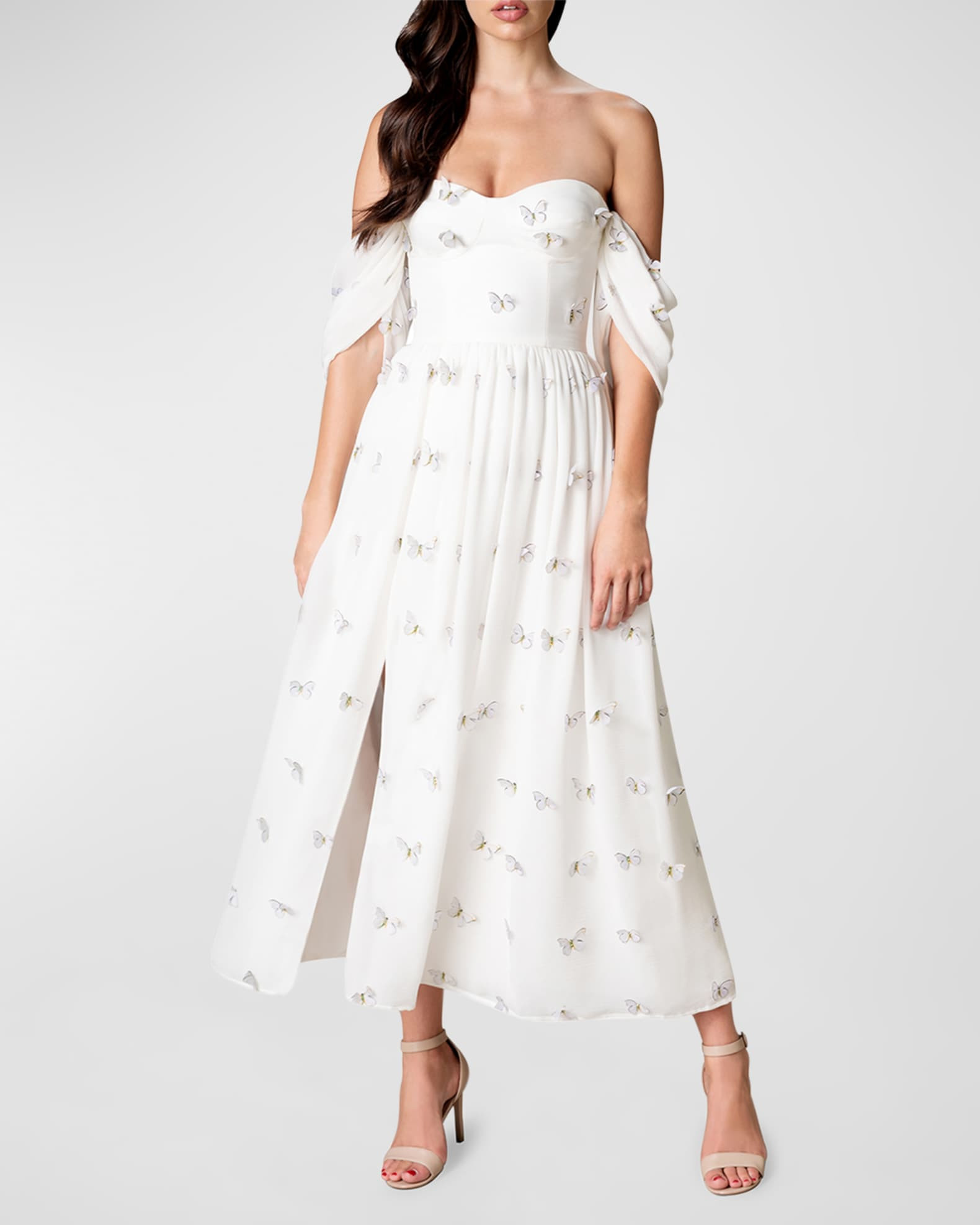 Reagan Butterfly Applique Maxi Dress | Neiman Marcus
