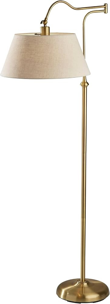 ADESSO Rodeo Floor Lamp, Antique Brass | Amazon (US)