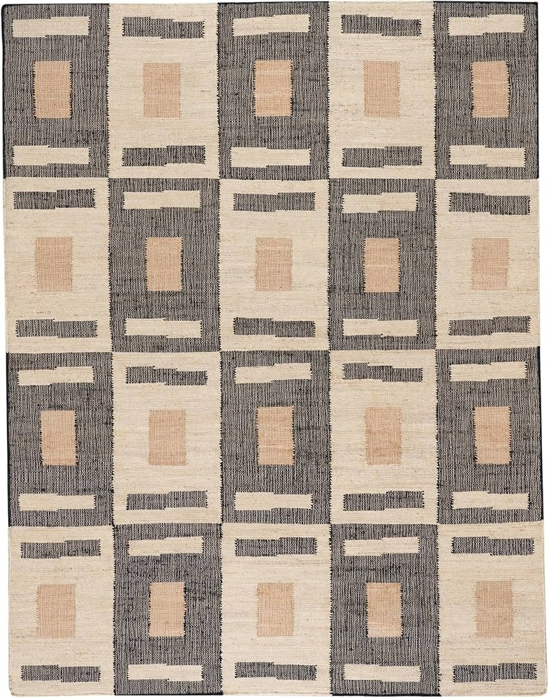 Dash and Albert Cassia Handwoven Jute Rug, 7.5 X 9.5 Feet, Black/Neutral Geometric Pattern - Prem... | Amazon (US)