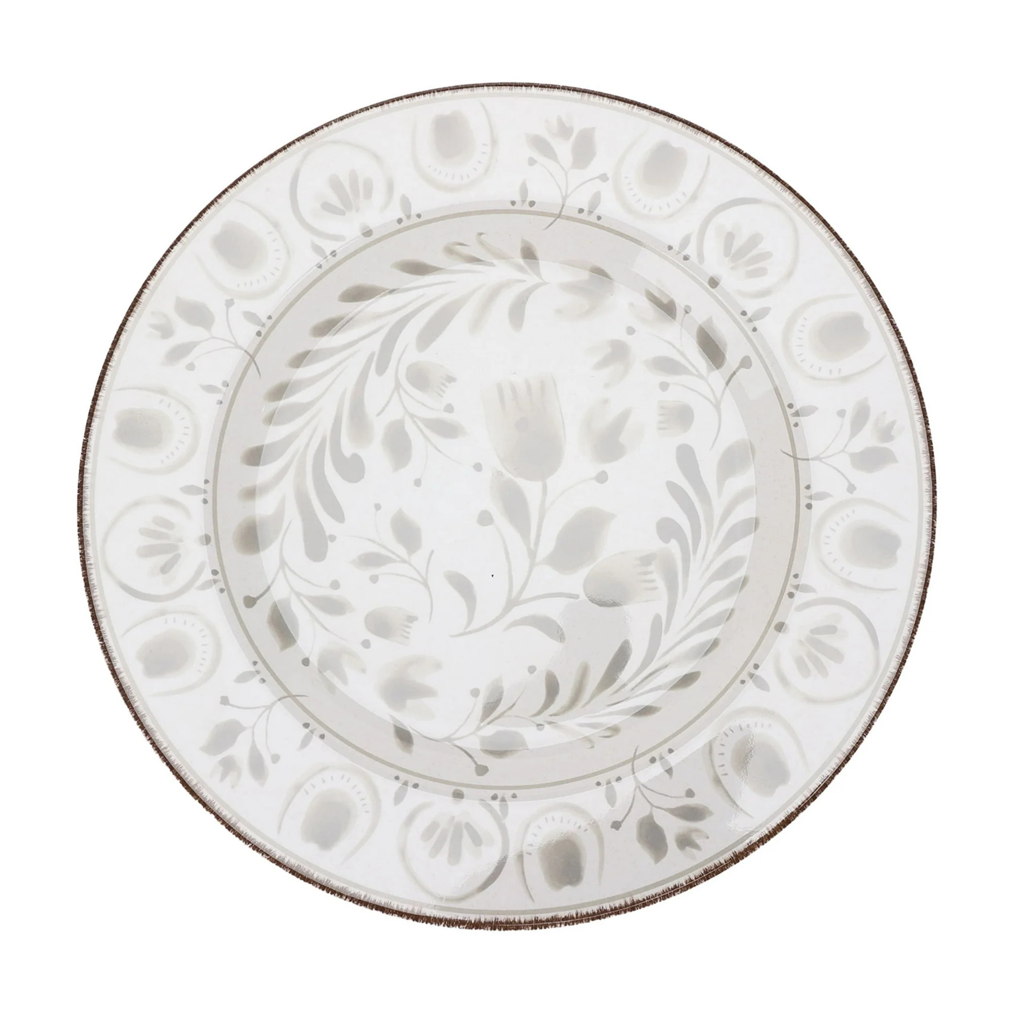 Better Homes & Gardens 11-inch Round Bamboo Melamine Dinner Plate, Grey - Walmart.com | Walmart (US)