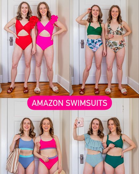Amazon modest swimsuits. Wearing small in all suits 
#amazon #swim

#LTKswim #LTKSeasonal