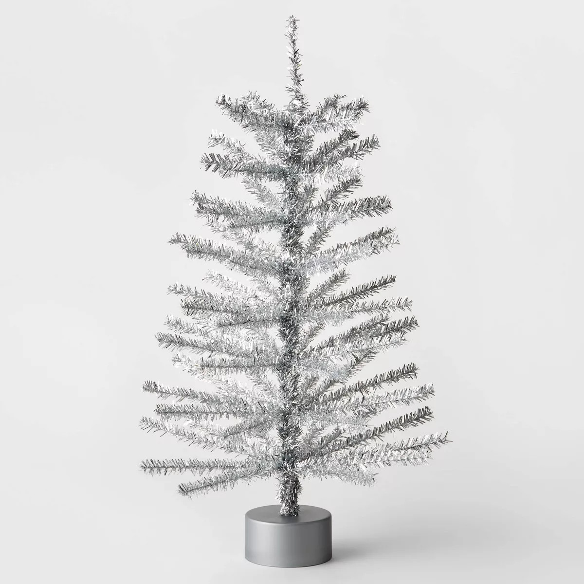 24" Unlit Tinsel Mini Artificial Christmas Tree Silver - Wondershop™ | Target