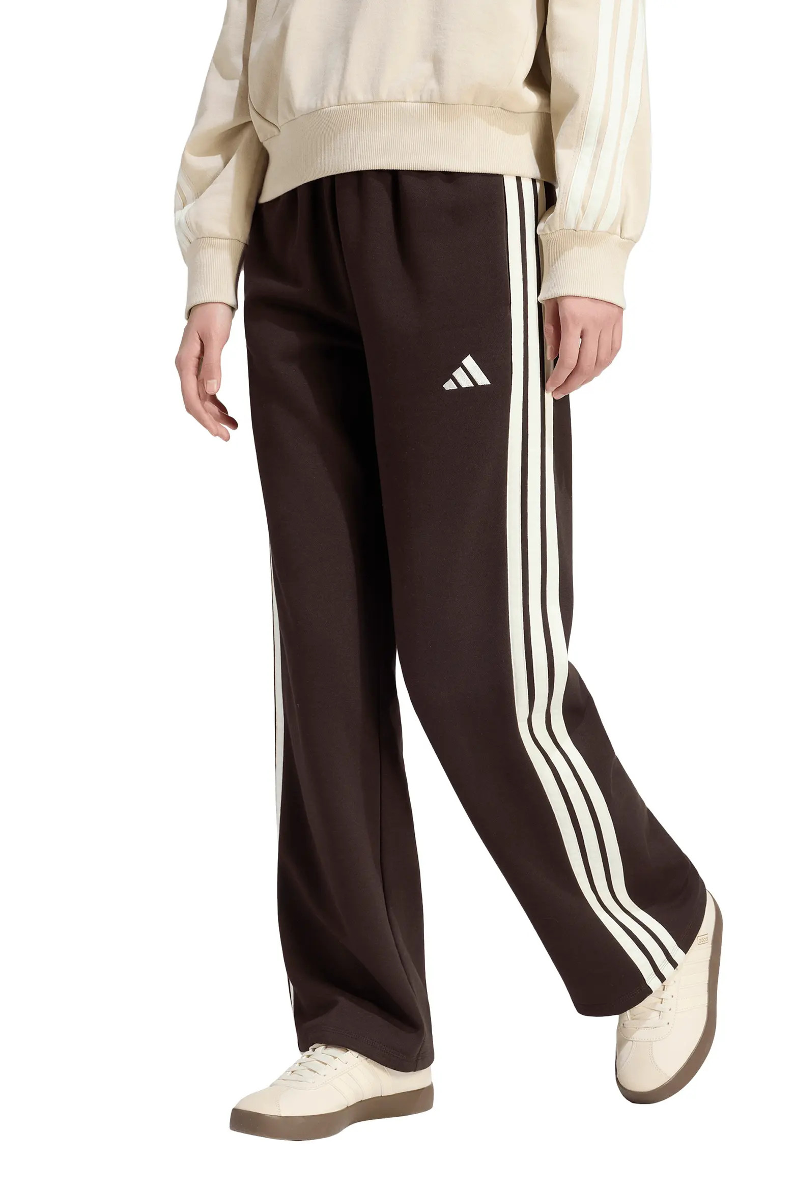 adidas Essentials 3-Stripes Open Hem Fleece Pants (Women) | Nordstromrack | Nordstrom Rack