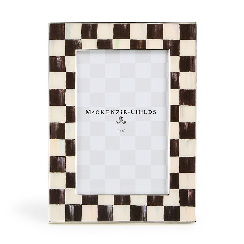 Courtly Check Silver Plated  4&quot; x 6&quot; Frame | MacKenzie-Childs