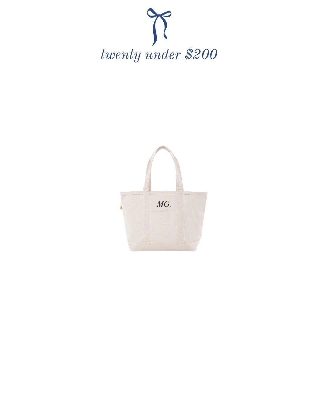 Monogrammed tote bag 