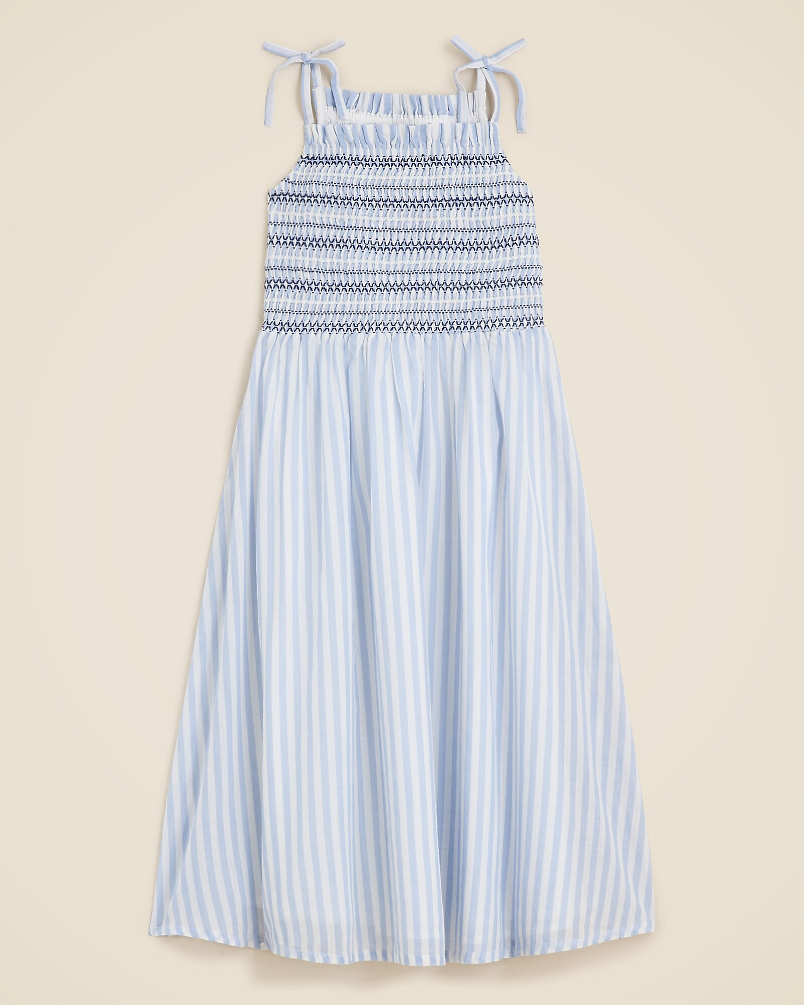 Girls' smocked maxi dress in stripe | J. Crew US
