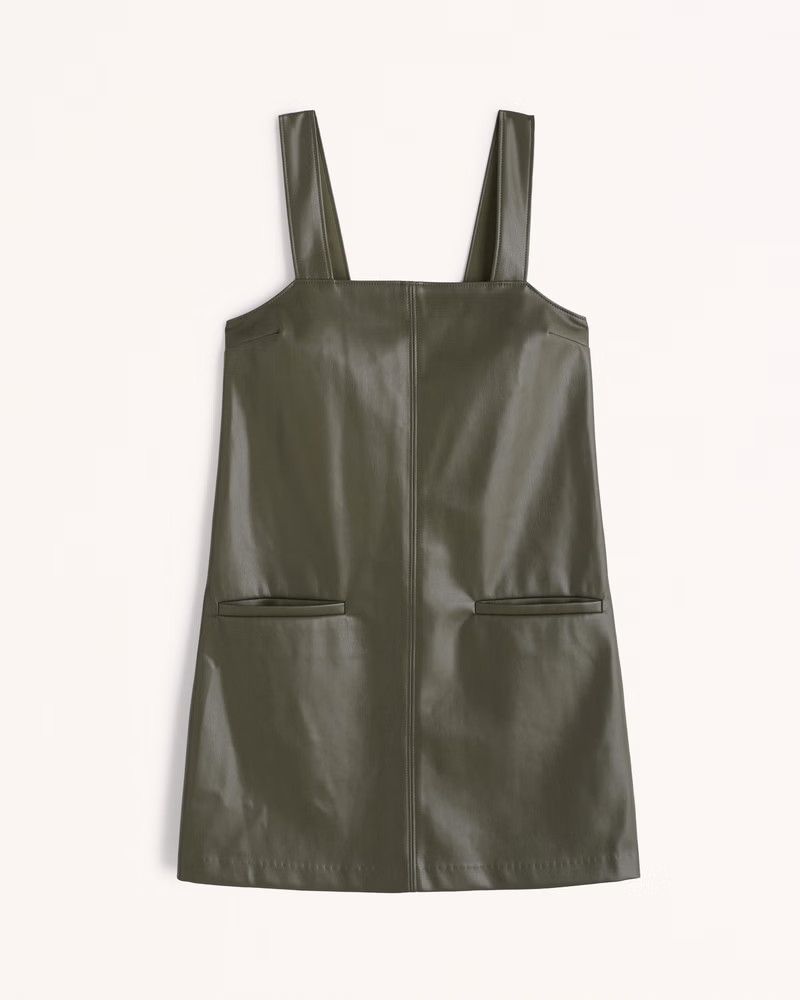Women's Vegan Leather Shift Mini Dress | Women's New Arrivals | Abercrombie.com Thanksgiving Dress  | Abercrombie & Fitch (US)