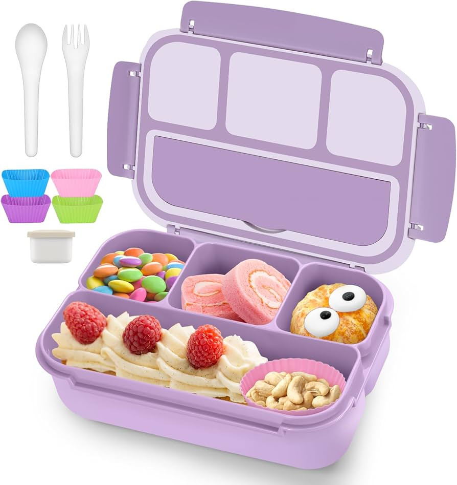 Bento Box Adult Lunch Box, Lunch Containers for Adults Men Women, Kids Lunch Boxes for School wit... | Amazon (US)