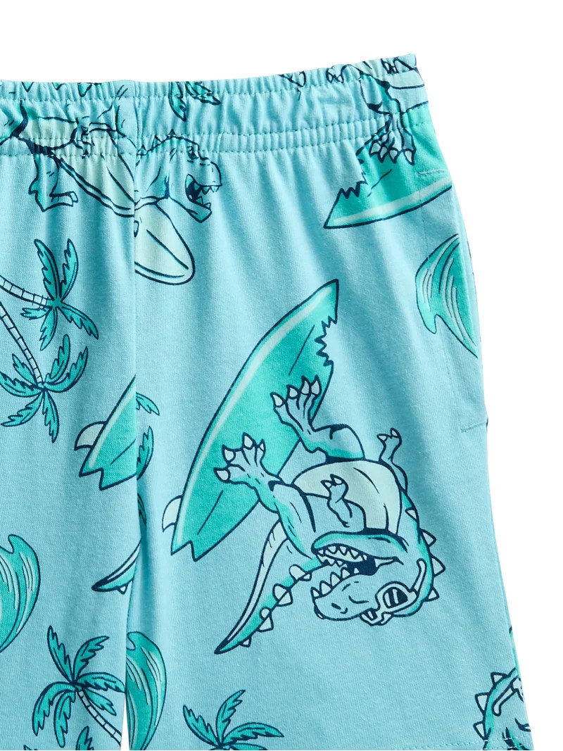 Wonder Nation Toddler Boys Short Sleeve Top and Shorts Outfit Set, 2-Piece, Sizes 12M-5T | Walmart (US)