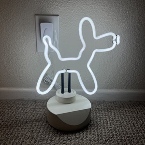 New in Box The Oliver Gal Artist Co. Balloon Dog Neon Table Light, White, 9”x12" | eBay US