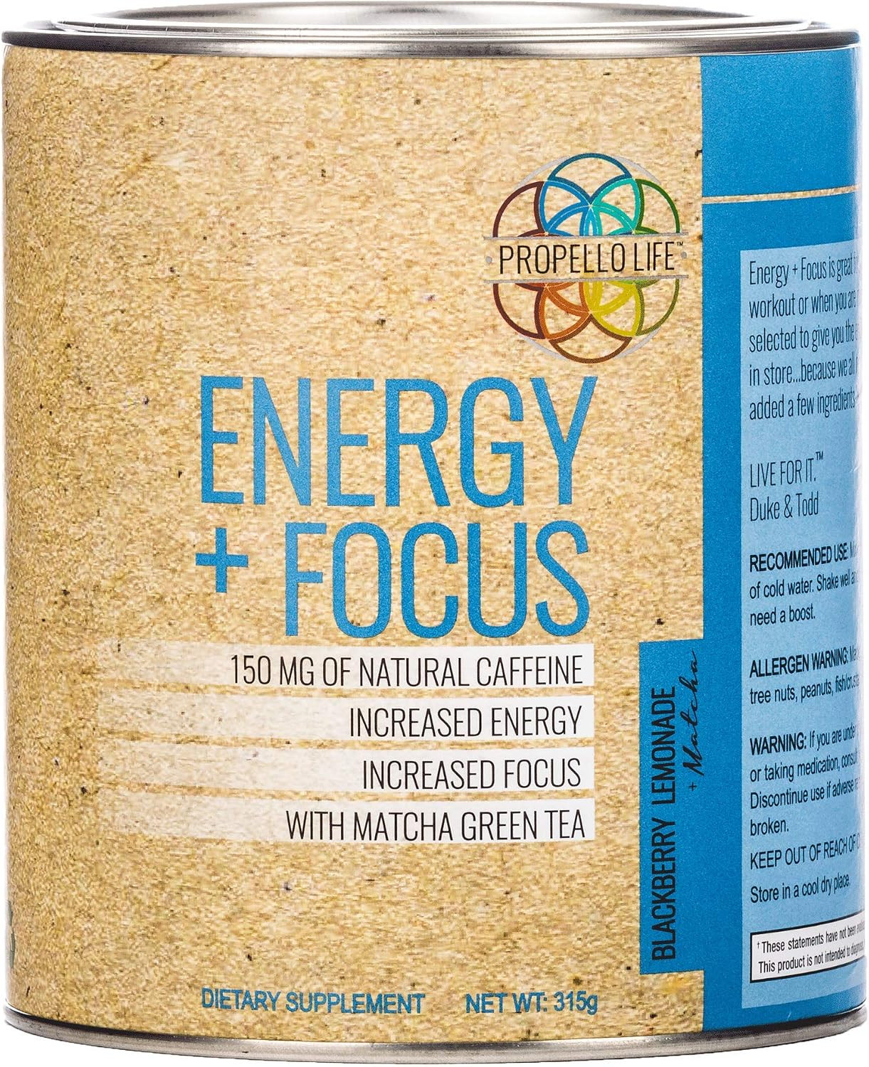Propello Life Energy + Focus Drink Mix (BlackBerry Lemonade, 30 Servings) | Amazon (US)