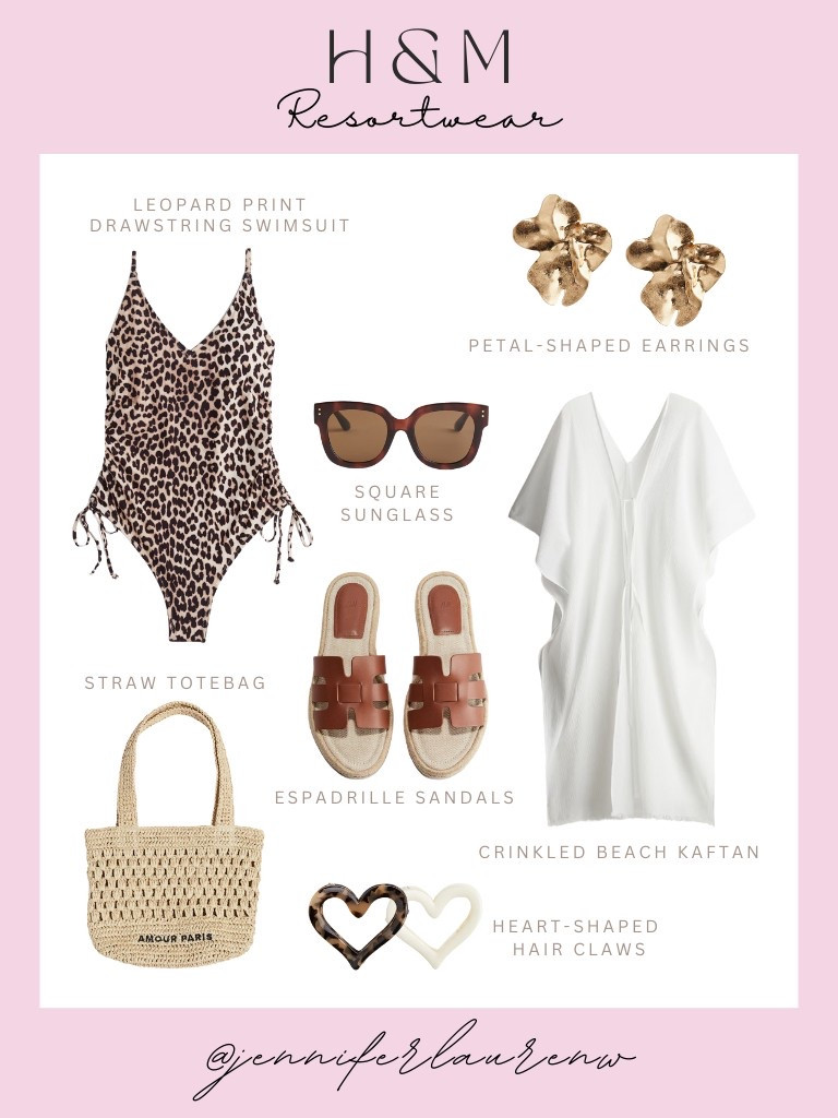 Neutral elegance for your next getaway. This H&M resortwear look in timeless brown and white is the perfect balance of chic and effortless. Whether you're strolling by the beach or sipping cocktails poolside, this outfit is a must-have! Who else loves neutral tones for vacation? 
#ResortWear #HMSpring #VacationStyle #NeutralAesthetic #EffortlessChic #LTKSpring #BeachVibes #ResortChic #SpringFashion #MinimalistStyle 

#LTKSwim #LTKShoeCrush #LTKStyleTip
