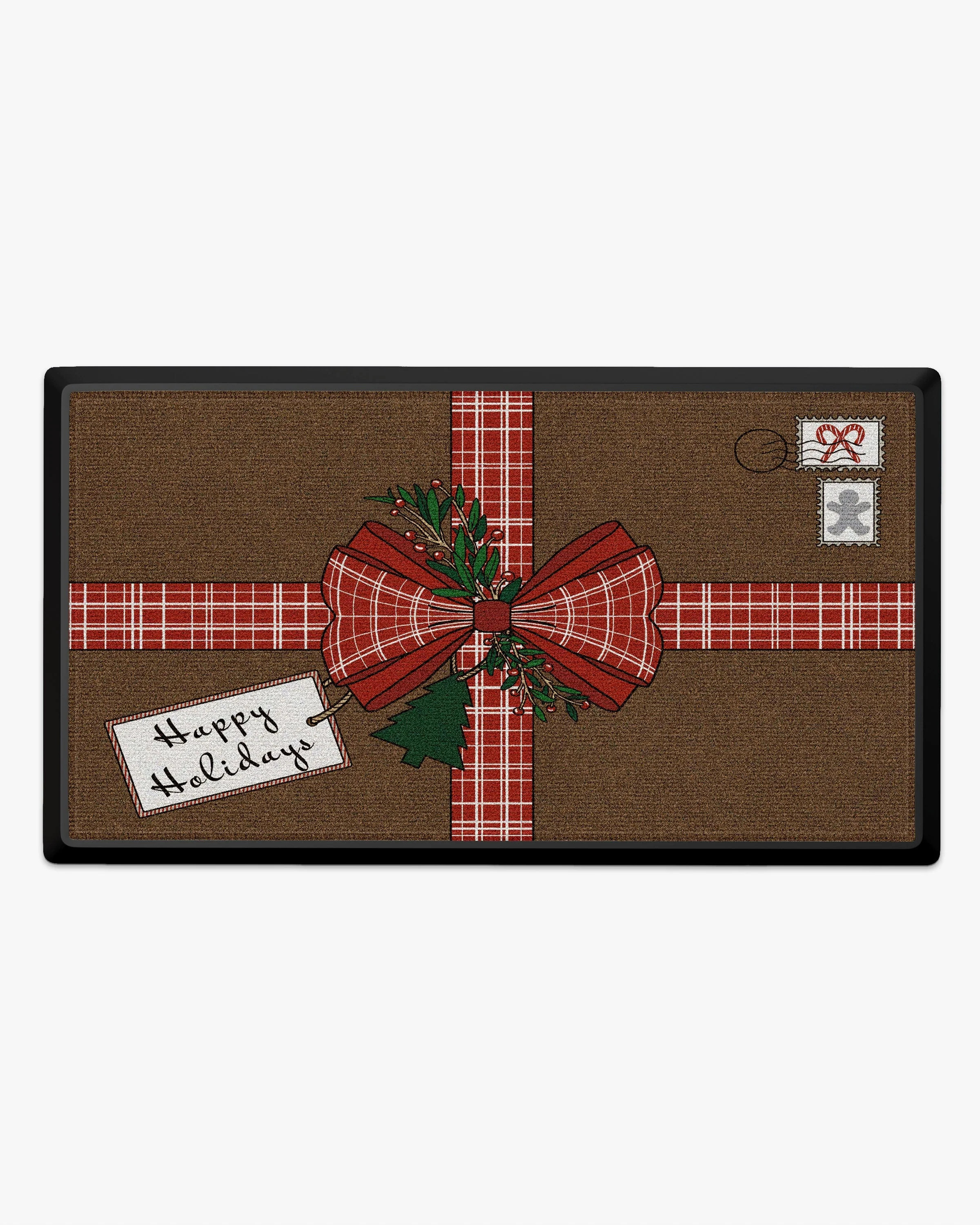 Postal Present Holiday Large Doormat | Ruggable