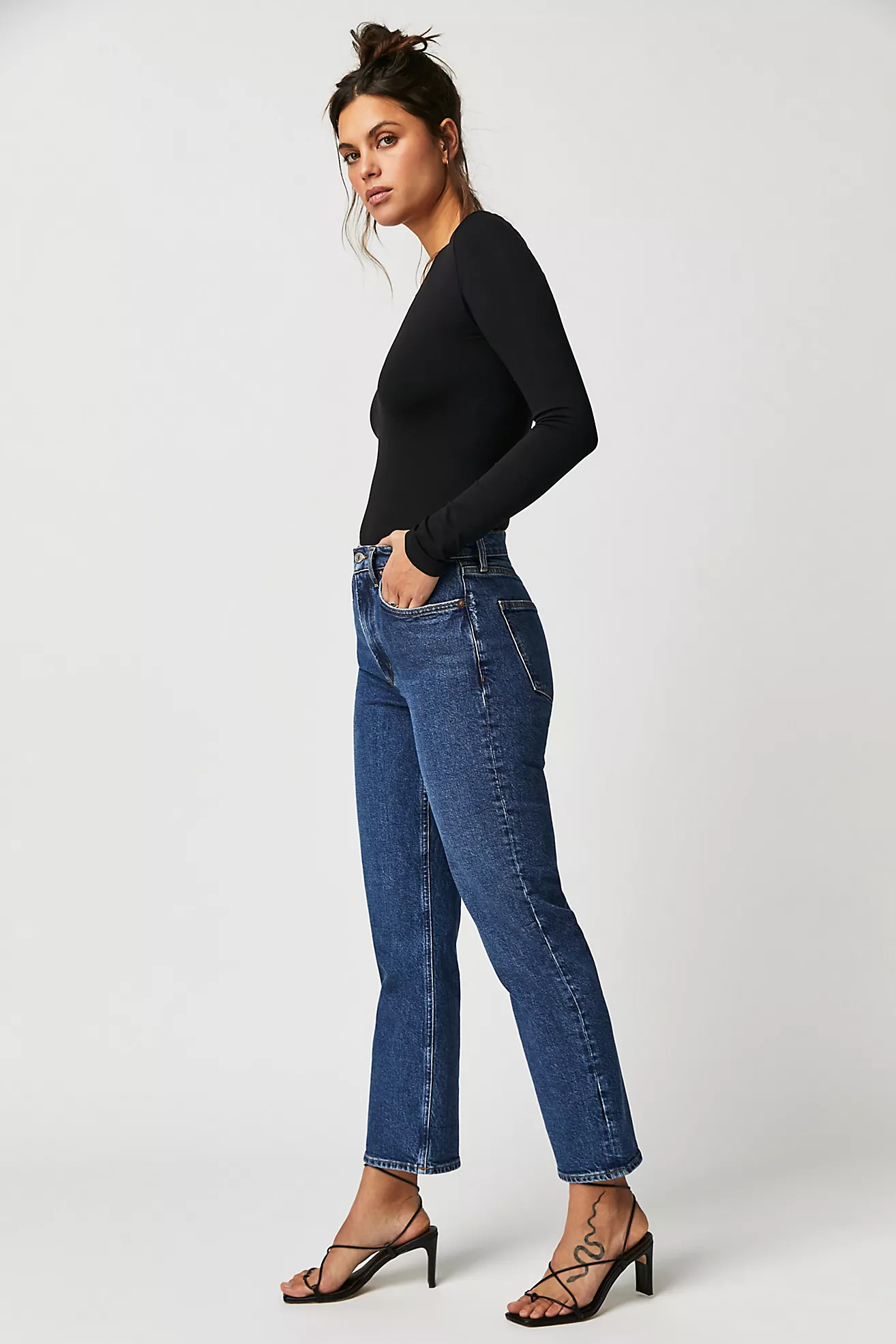 AGOLDE High-Rise Stovepipe Jeans | Free People (UK)