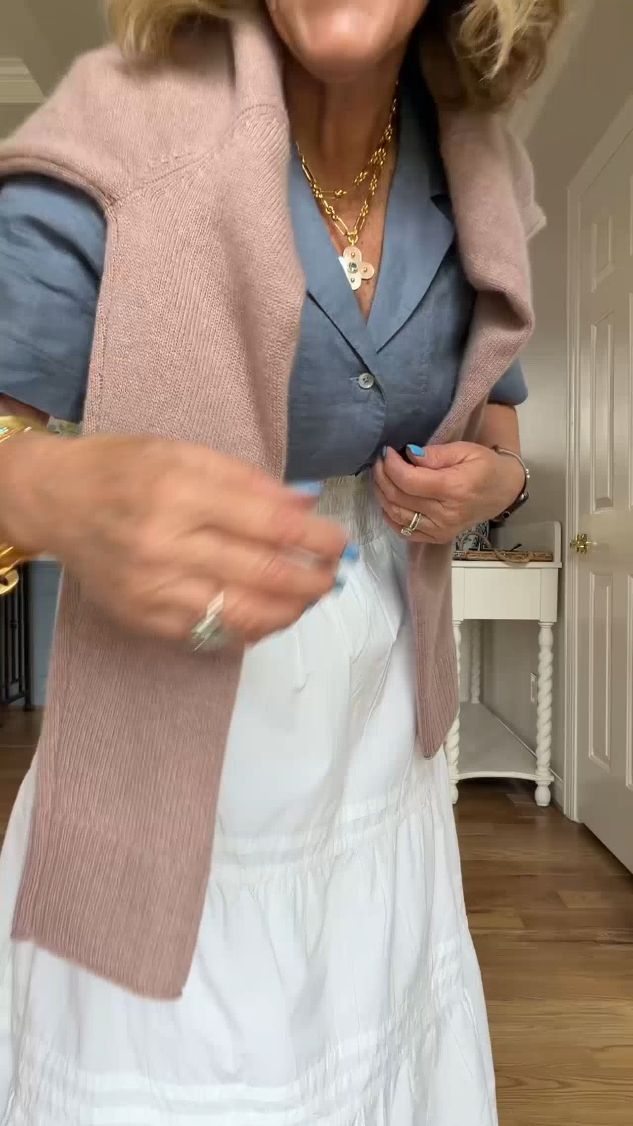 This is the quince skirt. 4 to choose from and can’t miss with any! I took a medium in all.
Linen top and striped sweat sweater size medium. White tee is from Quince and I size up to a large.

Vacation assets, spring outfit

#LTKOver40 #LTKTravel #LTKPetite

 