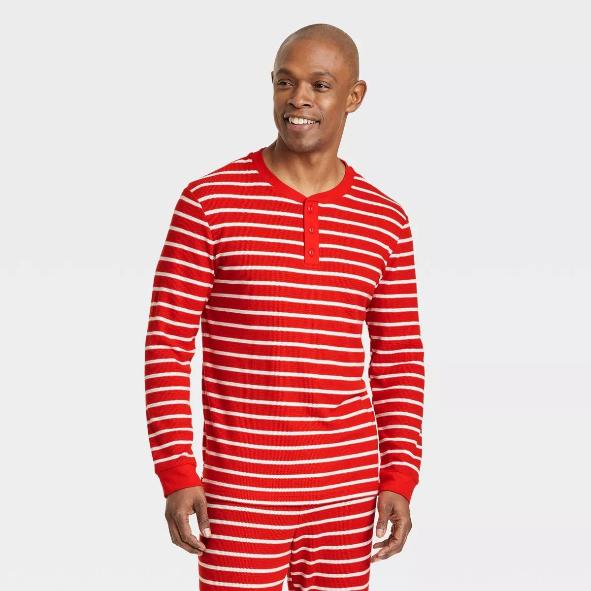 Men's Striped Matching Family Thermal Pajama Top - Wondershop™ Red | Target