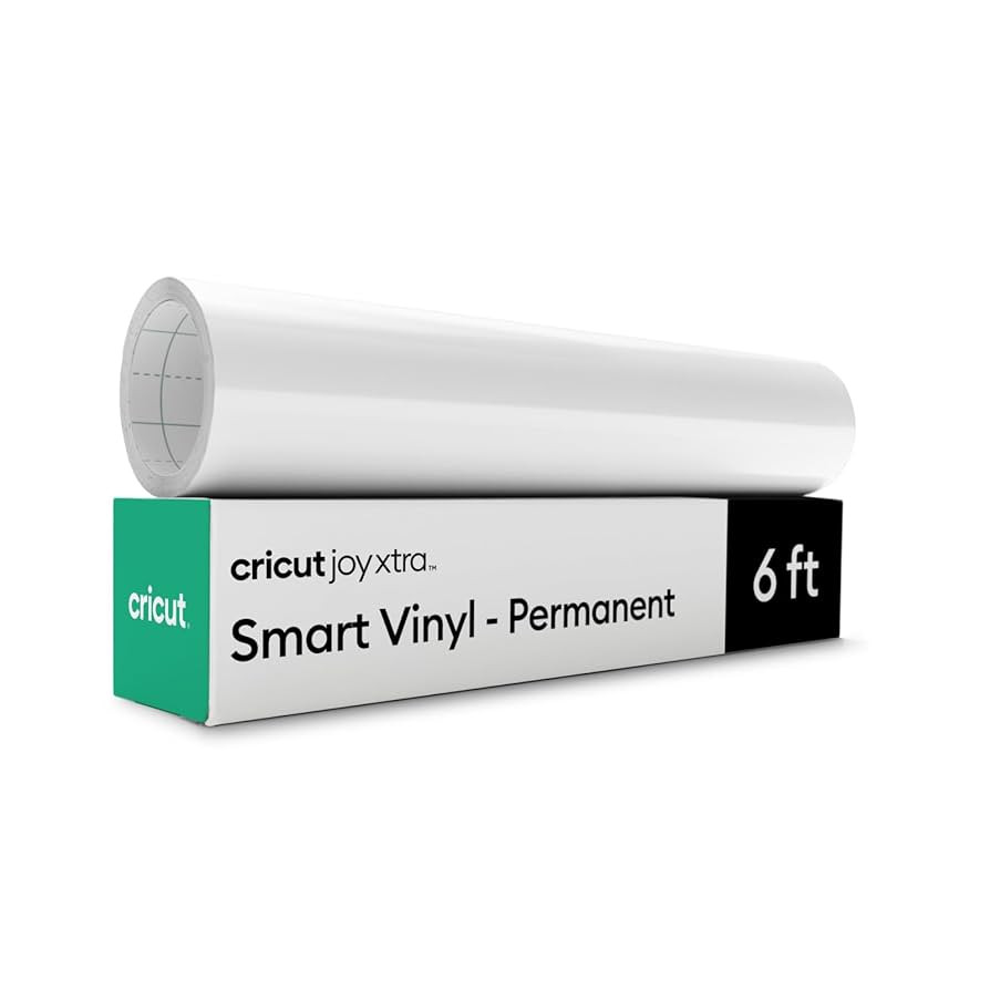Cricut Smart Permanent Vinyl for Joy Xtra Machine, White (9.5in x 6ft Roll) | Amazon (US)