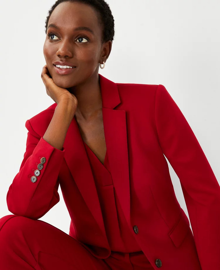 The Notched Two Button Blazer in Double Knit | Ann Taylor (US)